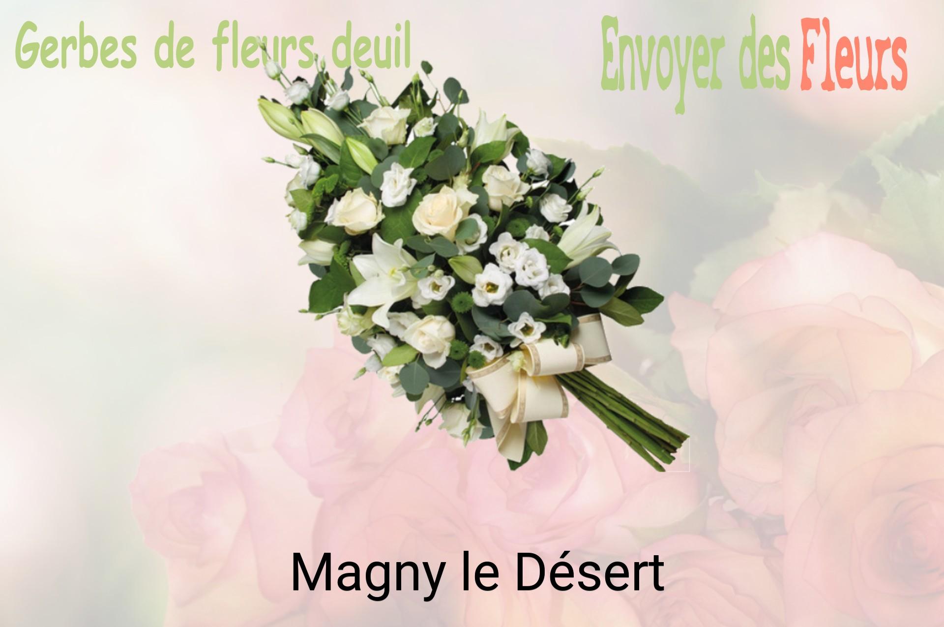 Gerbe de fleurs de deuil livrée à Magny-le-Désert